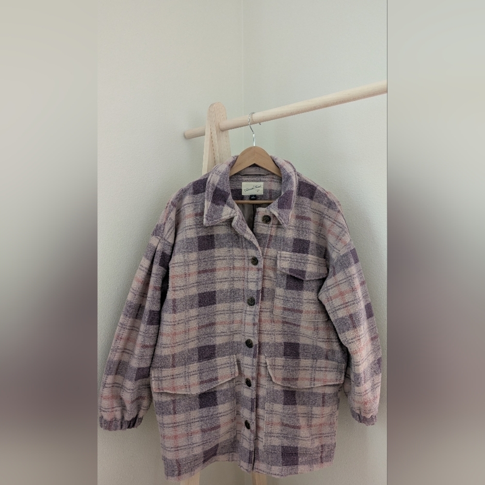 Univeral Thread Women's Plaid Shacket, Sz M - Picture 4 of 9